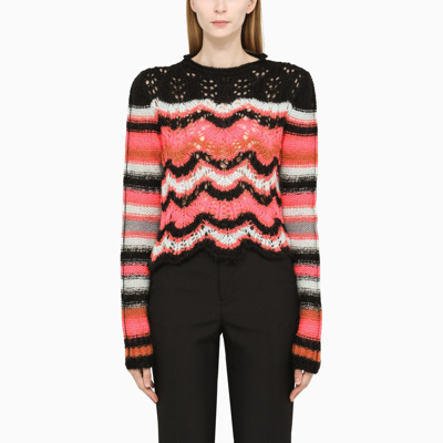 Philosophy Multicoloured Knitted Crew-neck Jumper In Multicolor