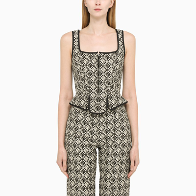 Marine Serre Moon Diamant Black/white Corset