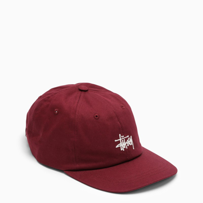 Stussy Burgundy Hat With Logo