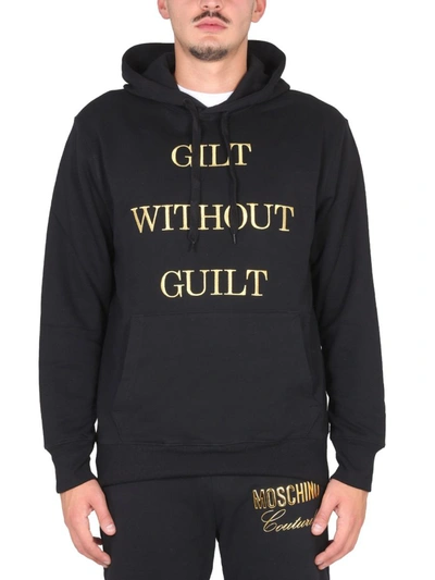 Moschino Guilt Without Guilt Sweatshirt In Black