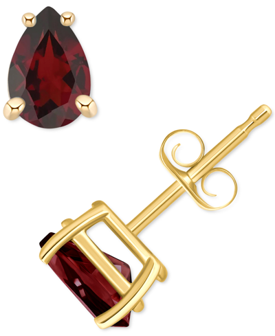 MACY'S GARNET PEAR STUD EARRINGS (1 CT. T.W.) IN 14K GOLD