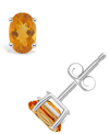 Macy's Citrine (7/8 Ct. T.w.) Stud Earrings In 14k Yellow Gold Or 14k White Gold In White Gold