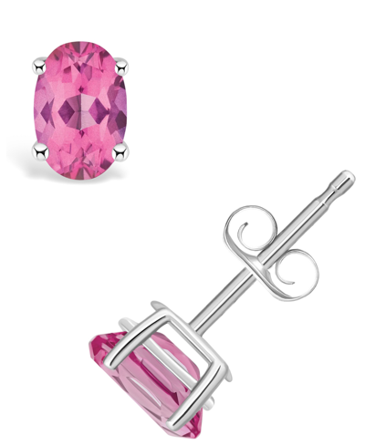 Macy's Pink Topaz (1-1/7 Ct. T.w.) Stud Earrings In 14k Yellow Gold Or 14k White Gold