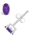 Macy's Amethyst (1/2 Ct. T.w.) Stud Earrings In 14k White Gold Or 14k Yellow Gold In White Gold