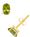 Macy's Peridot (1-1/10 Ct. T.w.) Stud Earrings In 14k Yellow Gold Or 14k White Gold In Gold
