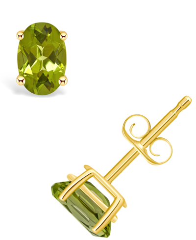 MACY'S PERIDOT (1-1/10 CT. T.W.) STUD EARRINGS IN 14K YELLOW GOLD OR 14K WHITE GOLD