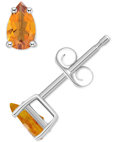 MACY'S CITRINE PEAR STUD EARRINGS (3/8 CT. T.W.) IN 14K GOLD
