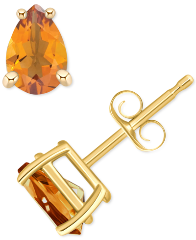MACY'S CITRINE PEAR STUD EARRINGS (3/4 CT. T.W.) IN 14K GOLD