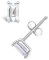 Macy's White Topaz (3/4 Ct. T.w.) Stud Earrings In 14k Yellow Gold Or 14k White Gold In White Gold