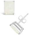Macy's Opal (5/8 Ct. T.w.) Stud Earrings In 14k Yellow Gold Or 14k White Gold In White Gold
