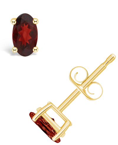 Macy's Garnet (1-1/6 Ct. T.w.) Stud Earrings In 14k Yellow Gold Or 14k White Gold