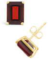 Macy's Garnet (3-7/8 Ct. T.w.) Stud Earrings In 14k Yellow Gold Or 14k White Gold In Gold