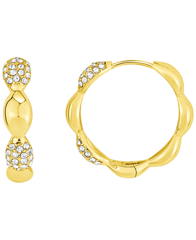And Now This Crystal Hinged Gold-plated Hoop