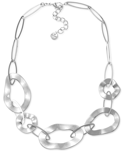 Alfani Silver-tone Sculptural Link Statement Necklace, 19" + 2" Extender, Created For Macy's