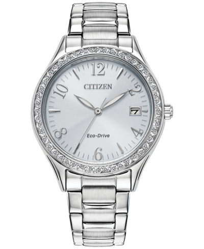 Citizen Women's Eco Drive Classic Stainless Steel Bracelet Watch 34mm Women's Shoes In Silver-tone