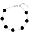 EFFY COLLECTION EFFY ONYX BEAD STATION LINK BRACELET IN STERLING SILVER