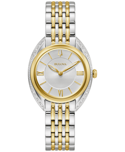 Bulova Women's Classic Two Tone Stainless Steel Bracelet Watch 30mm, A Macy's Exclusive Style In Two-tone