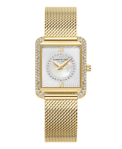 Kenneth Cole New York Women's Classic Gold-tone Stainless Steel Mesh Bracelet Watch 30.5mm