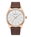 Kenneth Cole New York Men's Modern Classic Brown Genuine Leather Strap Watch 43mm In Brown