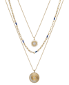 UNWRITTEN LAPIS AND CUBIC ZIRCONIA STAR, MOON AND SUN PENDANT NECKLACE SET, 3 PIECE