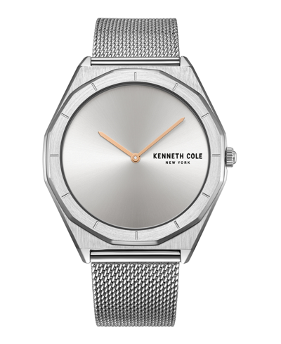 Kenneth Cole New York Men's Modern Classic Silver-tone Stainless Steel Mesh Bracelet Watch 41mm