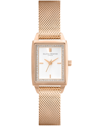 Olivia Burton Women's Quartz Rose Gold-tone Stainless Steel Bracelet Watch 25.5mm X 20.5mm