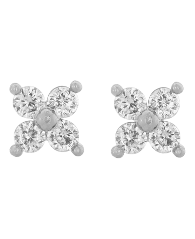 Girls Crew Women's Teeny Tiny Clear Cluster Studs In Silver Plated