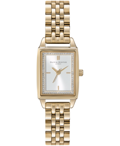 OLIVIA BURTON WOMEN'S QUARTZ GOLD-TONE STAINLESS STEEL BRACELET WATCH 25.5MM X 20.5MM