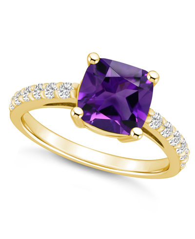 Macy's Amethyst (2 Ct. T.w.) And Diamond (1/3 Ct. T.w.) Ring In 14k Yellow Gold