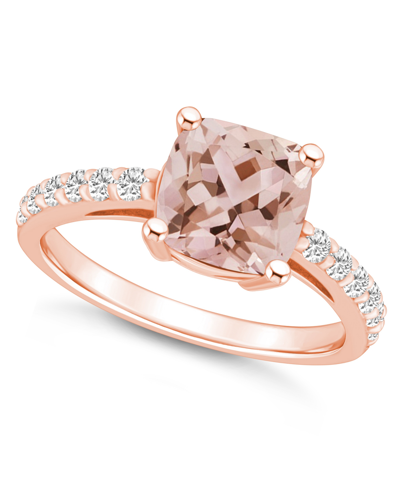 Macy's Morganite (2 Ct. T.w.) And Diamond (1/3 Ct. T.w.) Ring In 14k Rose Gold