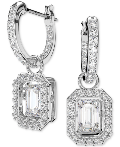 SWAROVSKI SILVER-TONE MILLENIA CRYSTAL DROP EARRINGS