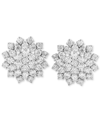 Macy's Diamond Cluster Stud Earrings (2 Ct. T.w.) In 10k White Gold In White Gold