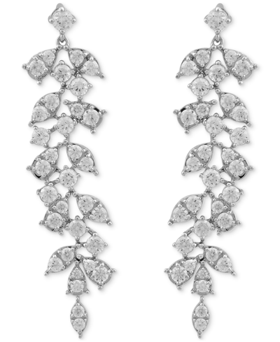 Macy's Diamond Vine-inspired Drop Earrings (2 Ct. T.w.) In 10k White Gold