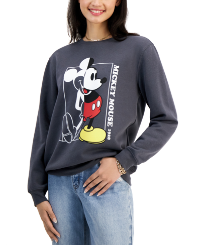Disney Juniors' Mickey Mouse Graphic Sweatshirt In Iron Gate