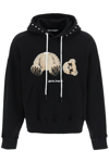 Palm Angels Graphic-print Drawstring Hoodie In Black
