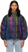 Agr Snake Graphic-print Boxy-fit Quilted Shell-down Jacket In Multi