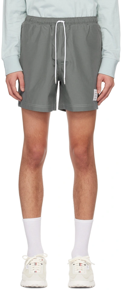 Thom Browne Drawstring-waist Track Shorts In 035 Med Grey