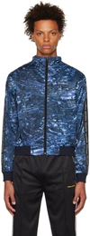 Palmer Blue Printed Jacket In Blue