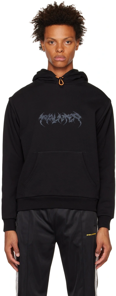 Palmer Black Embroidered Hoodie