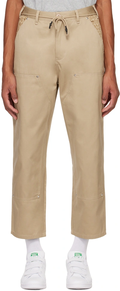 Clot Beige Carpenter Trousers In 褐色