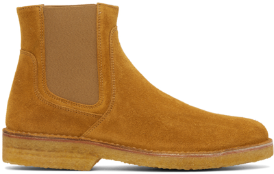 A.p.c. Tan Theodore Chelsea Boots In Caf Caramel