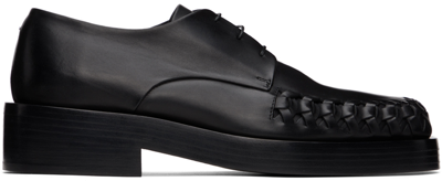 Jil Sander Braided Lace-up Shoes In Black