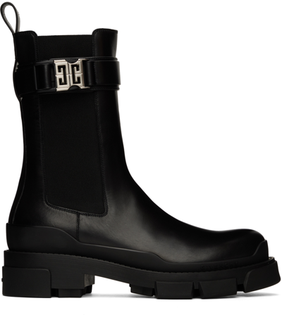 Givenchy Black Terra Chelsea Boots In 001-black