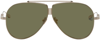 Valentino Eyewear Aviator Sunglasses In White Gold/g-15
