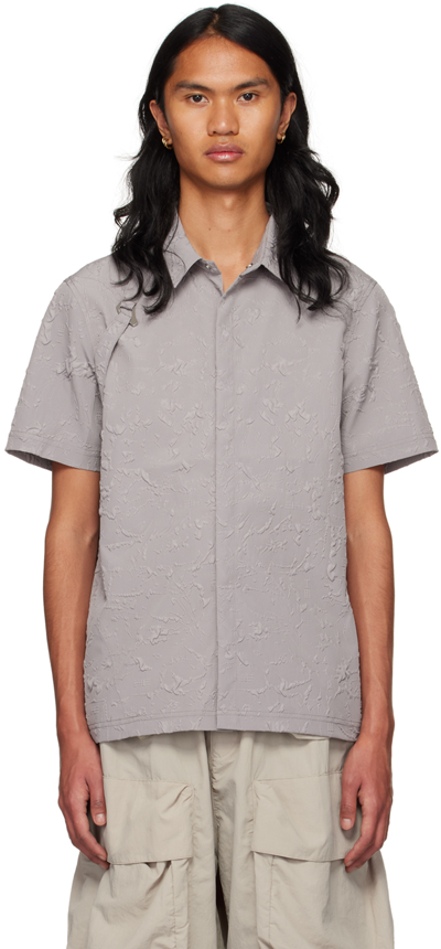 Heliot Emil Gray Myriad Shirt In Light Grey