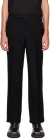 JOHNLAWRENCESULLIVAN BLACK CRASH TROUSERS