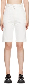 Shushu-tong Ssense Exclusive White Mid-length Denim Shorts In Wh100 White