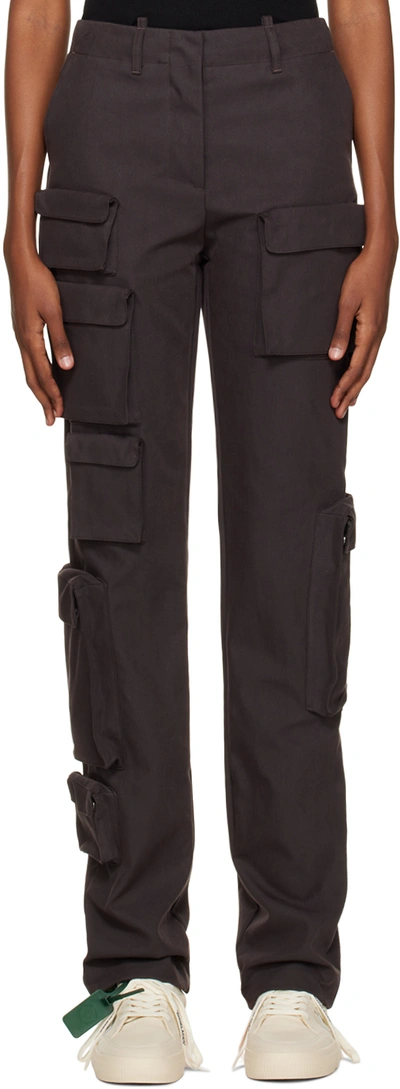 Off-white Straight-leg Cargo Trousers In Green