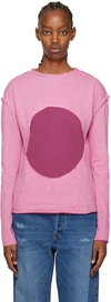 Edward Cuming Circle Long Sleeve T-shirt In Pink