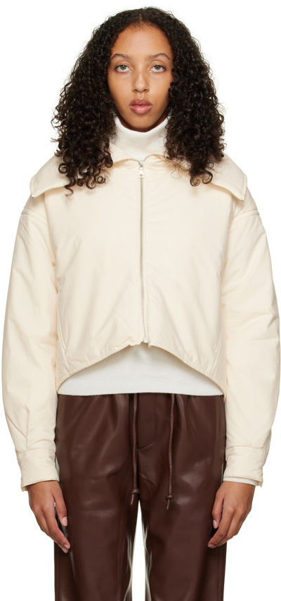 John Elliott Off-white Scout Cropped Jacket In Ivory